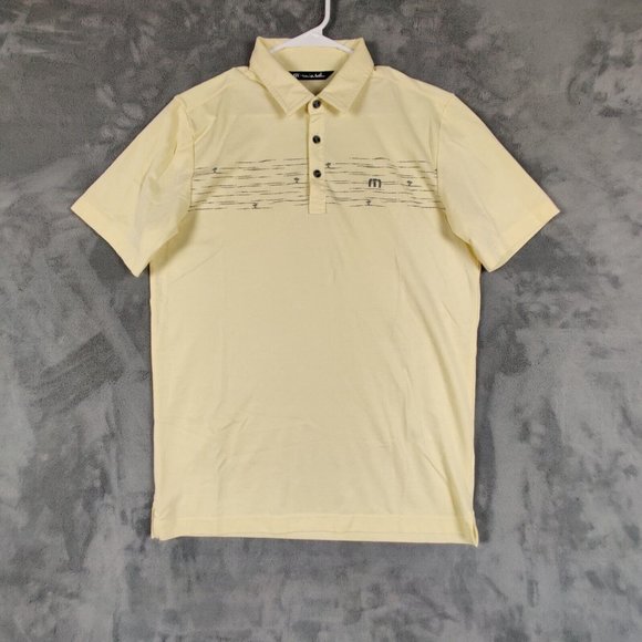 Travis Mathew Other - Travis Mathew Polo Shirt Adult Medium Yellow Casual Golf Golfer Preppy Solid Men